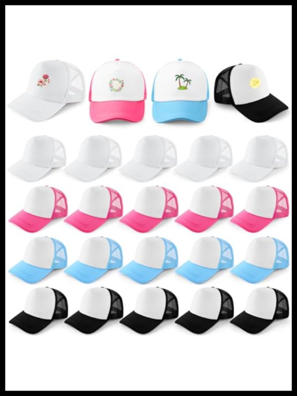 Sublimation Blank Mesh Trucker Hat Polyester DIY Custom Baseball Cap